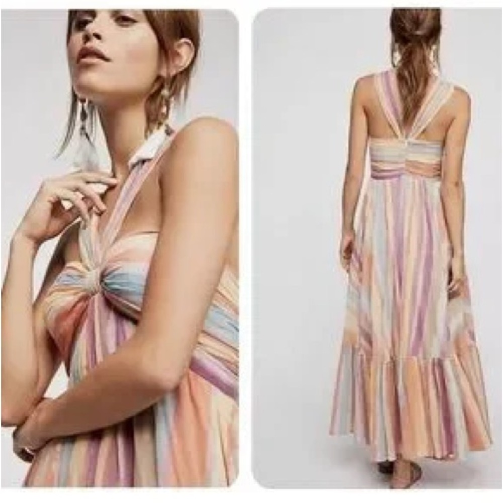 Tropical Sunrise Maxi Dress Size 6